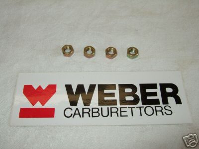 WEBER 40.45 DCOE CARB/CARBURETTOR RAMPIPE/AIRHORN STUD NUTS SET OF 4