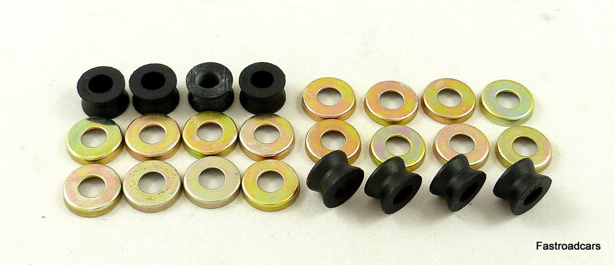 WEBER DCOE x2 MANIFOLD MOUNTING RUBBERS & CUPS TOP QUALITY