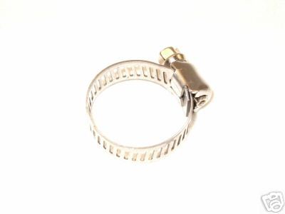 PETROL PIPE HOSE CLIP x2 STAINLESS STEEL 11mm / 25mm OD