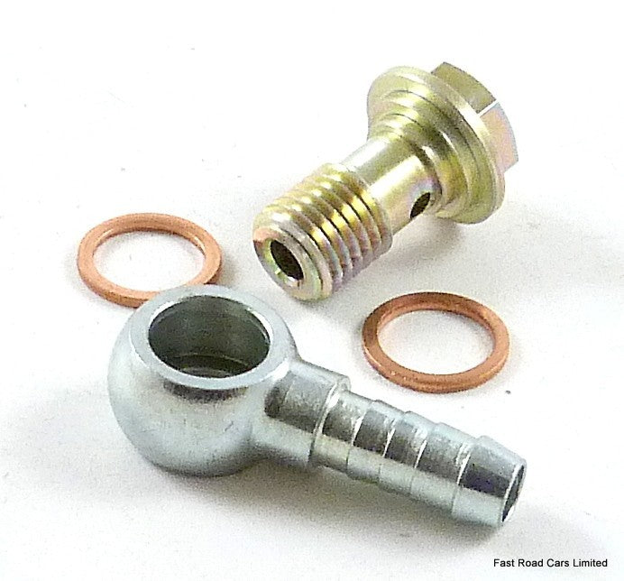WEBER DCNF & DCOE CARB/CARBURETTOR FUEL FITTING UNION & BOLT WITH WASHERS NEW