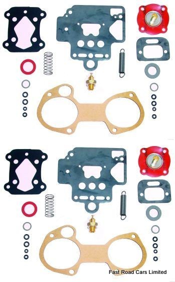 DELLORTO 45 DHLA TURBO SERVICE KIT x2 WITH 200 NEEDLE VALVE