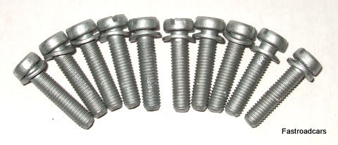 WEBER DCOE/DGAV/DGAS/DMTL etc CARBURETTOR LID SCREWS NEW x10 FACTORY ORIGINALS