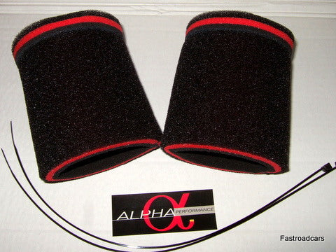 AIR FILTER SOCKS PAIR DCOE/DHLA CARB/CARBURETTOR AIRHORNS/RAMPIPES ALPHA