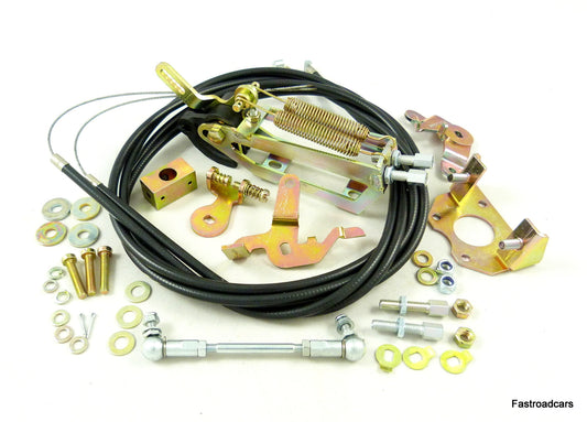 WEBER DCOE/SP CARB/CARBURETTOR THROTTLE LINKAGE LP4000 BOTTOM MOUNT TWIN CABLE
