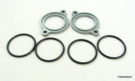 WEBER/DELLORTO 40 DCOE/DHLA INLET MANIFOLD PLATES & O RINGS PAIR