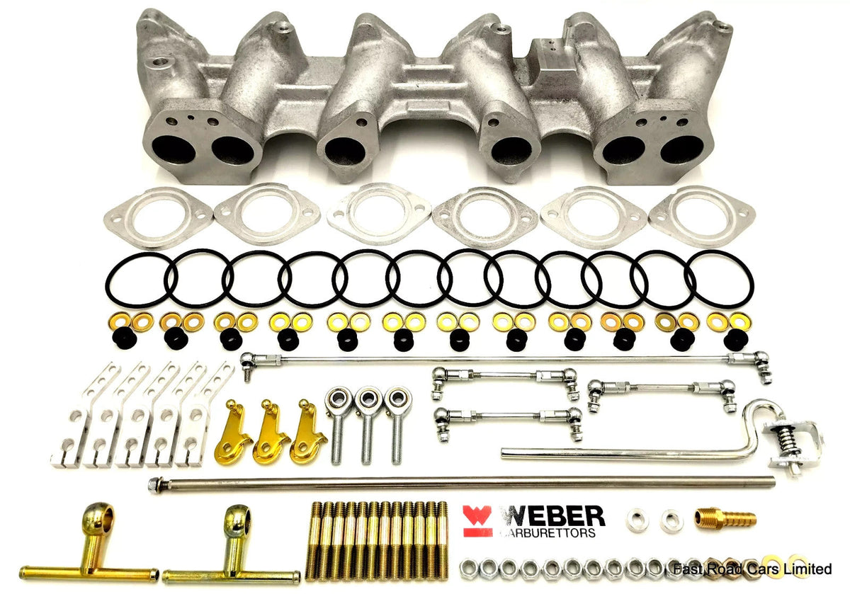 DATSUN 240Z/260Z/280Z  WEBER 45 DCOE 152G CARBURETTOR INLET MANIFOLD & LINKAGE