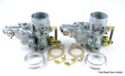 VW AIR COOLED WEBER 34 ICT GENUINE PAIR CARBURETTORS UPGRADED JETTING & EXTRAS