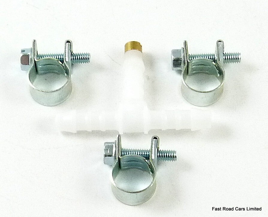 WEBER CARBURETTOR FUEL RETURN TO TANK 6mm T PIECE RESTRICTOR KIT