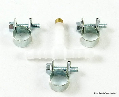 WEBER CARBURETTOR FUEL RETURN TO TANK 6mm T PIECE RESTRICTOR KIT