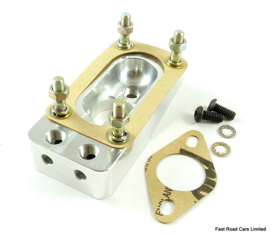 WEBER DGV & DCD SAAB/FORD NEW INLET MANIFOLD ADAPTOR 2 STUD 62mm TO 4 STUD