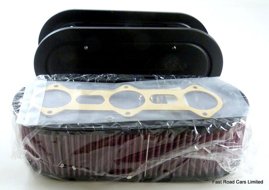 PORSCHE 911 K&N AIR FILTERS PAIR BOLT ON WEBER 40 IDA3C TRIPLE CARBS 56-1770-2