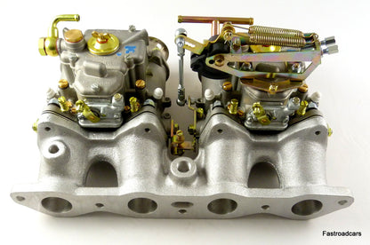 FORD 1600 X/FLOW ESCORT.CAPRI.KITCAR.WEBER 40 DCOE x2 CARB/CARBURETTOR KIT £1327