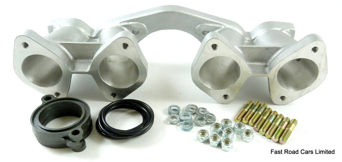 VOLVO B18/20 WEBER 40/45 DCOE CARBURETTORS NEW INLET MANIFOLD MANGOLETSI