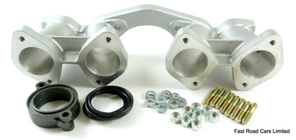 VOLVO B18/20 WEBER 40/45 DCOE CARBURETTORS NEW INLET MANIFOLD MANGOLETSI