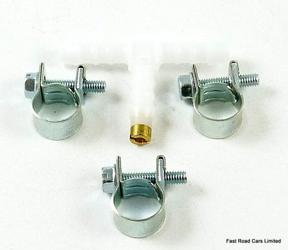 WEBER CARBURETTOR FUEL RETURN TO TANK 6mm T PIECE RESTRICTOR KIT