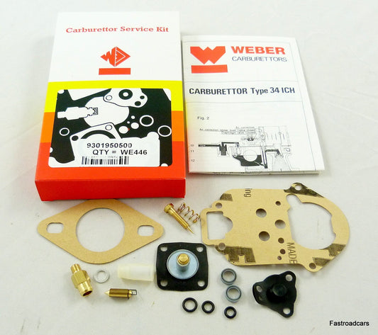 WEBER 34 ICH/ICT CARB/ CARBURETTOR SERVICE KIT ORIGINAL WE446 £32.97