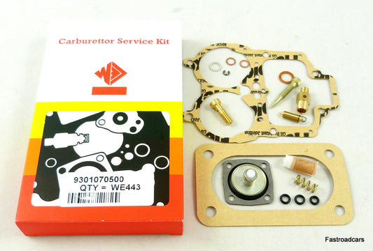 WEBER 32/36 DGV CARB/ CARBURETTOR SERVICE KIT ORIGINAL WE443 WITH BASE GASKET