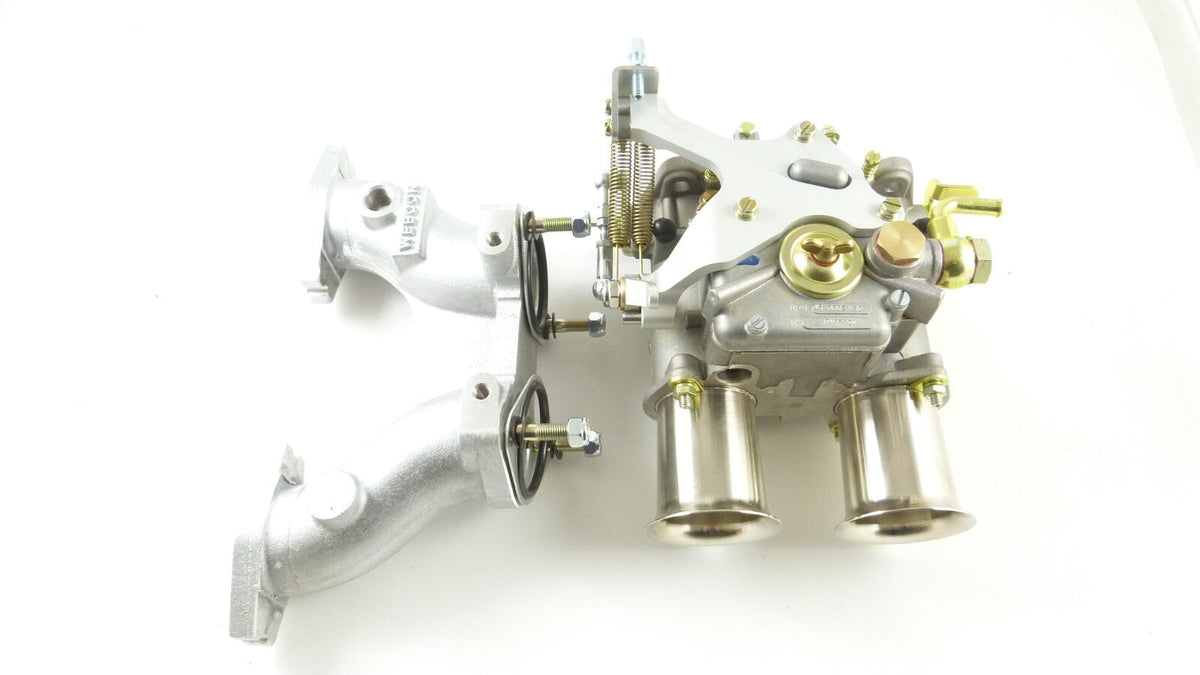 MGB WEBER 45 DCOE 152G CARB/CARBURETTOR, MANIFOLD & LINKAGE READY ASSEMBLED