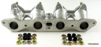 FORD 1600 X/FLOW INLET MANIFOLD SHORT  WEBER 45 DCOE x2