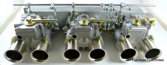 JAGUAR E TYPE 3.8/4.2 WEBER 45 DCOE 152G CARBURETTORS/MANIFOLD & LINKAGE £2897
