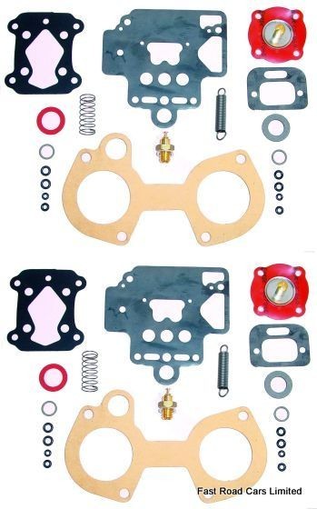 DELLORTO 40 DHLA TURBO SERVICE KIT x2 WITH 200 NEEDLE VALVE