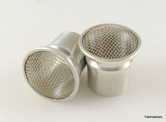 WEBER 40 DCOE RAMPIPE/AIRHORN 16mm WITH MESH COVER PAIR