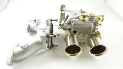 MGB WEBER 45 DCOE 152G CARB/CARBURETTOR, MANIFOLD & LINKAGE READY ASSEMBLED