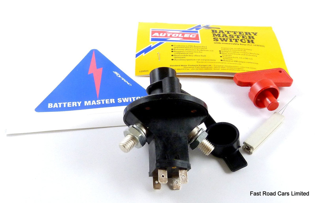 FIA AUTOLEC GENUINE  BATTERY MASTER CUT OUT SWITCH NEW WITH DIODE & DUST COVER