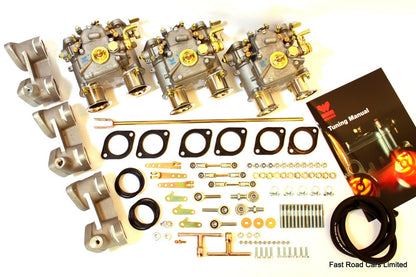 BMW M30  2.5/2.8/3.0/  6 cyl  GENUINE WEBER 45 DCOEx3  CARB KIT PART ASSEMBLED