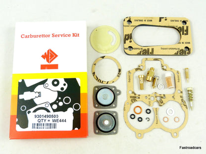 WEBER 32/36 DGAV CARB/CARBURETTOR SERVICE KIT WE444FR WITH 6mm BASE GASKET BLOCK