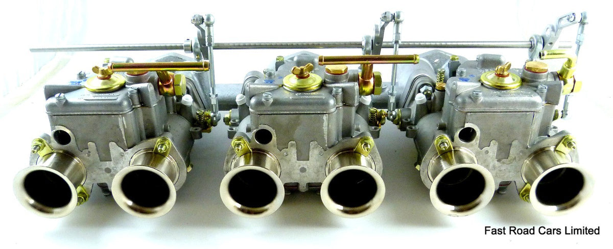 TRIUMPH TR6 WEBER 40 DCOE CARBURETTOR KIT GENUINE £2597.00 ASSEMBLED LOW PRICE