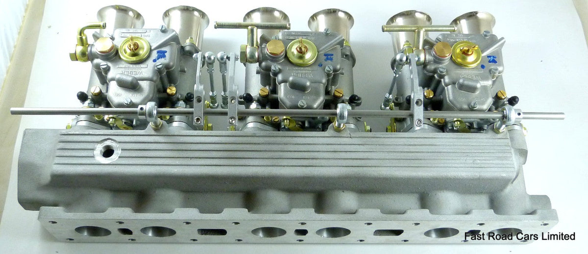 JAGUAR E TYPE 3.8/4.2 WEBER 45 DCOE 152G CARBURETTORS/MANIFOLD & LINKAGE £2897