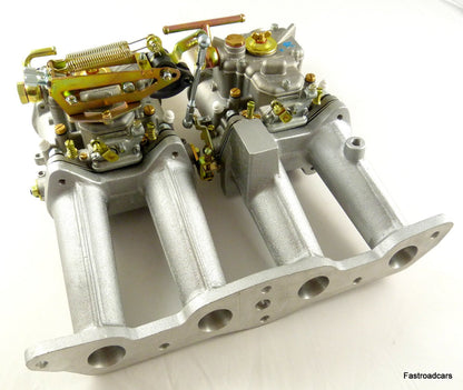 FORD CORTINA 2.0 OHC PINTO WEBER TWIN 45 DCOE CARBURETTOR KIT  READY ASSEMBLED