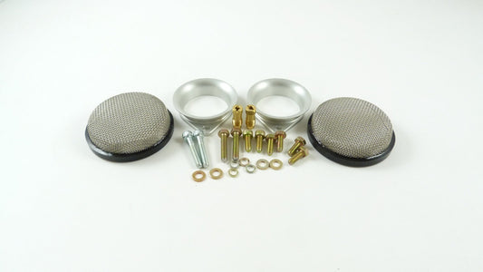 WEBER 44 & 48 IDF LOW PROFILE AIR HORN/MESH FILTER KIT WITH SHORT HOLDERS