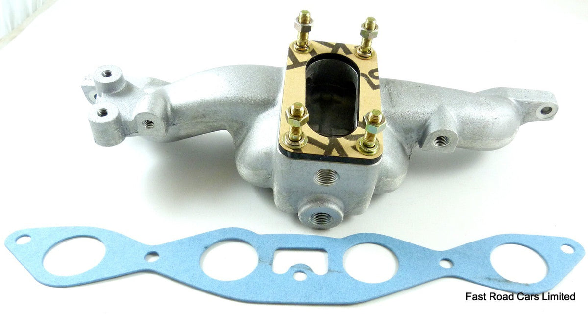 FORD 1300/1600 X/FLOW INLET MANIFOLD TO FIT A WEBER 32/36 DGV CARBURETTOR