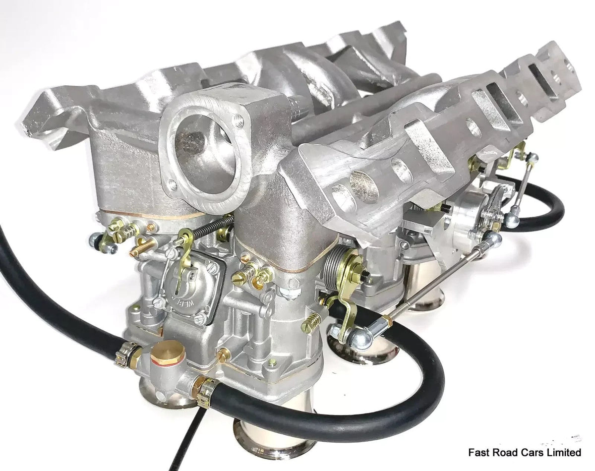 ROVER V8 3.5/3.9 GENUINE WEBER 44 IDF x4 CARBURETTORS/MANIFOLD/LINKAGE INLINE