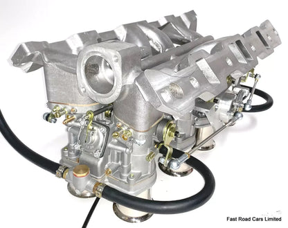ROVER V8 3.5/3.9 GENUINE WEBER 44 IDF x4 CARBURETTORS/MANIFOLD/LINKAGE INLINE