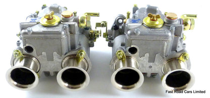 LOTUS TWINCAM BIG VALVE WEBER 40 DCOE 151  MATCHED PAIR CARBURETTORS +ADJ LEVER