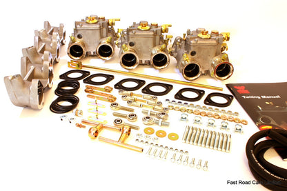 BMW M30  2.5/2.8/3.0/  6 cyl  GENUINE WEBER 45 DCOEx3  CARB KIT PART ASSEMBLED