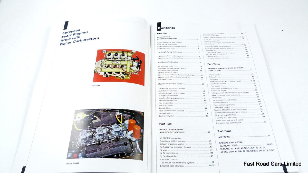 WEBER CARBURETTOR OFFICIAL TUNING MANUAL NEW