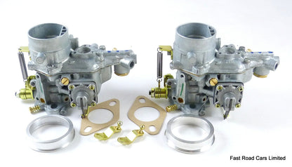 VW AIR COOLED WEBER 34 ICT GENUINE PAIR CARBURETTORS UPGRADED JETTING & EXTRAS