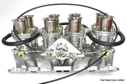 ROVER V8 3.5/3.9 GENUINE WEBER 44 IDF x4 CARBURETTORS/MANIFOLD/LINKAGE INLINE