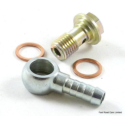 WEBER DCNF & DCOE CARB/CARBURETTOR FUEL FITTING UNION & BOLT WITH WASHERS NEW
