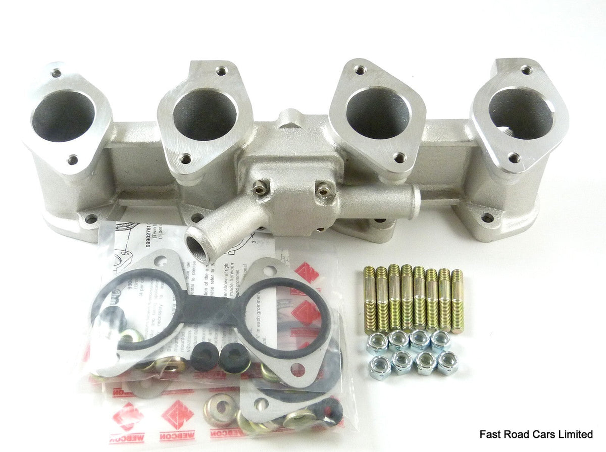 BMW 2002 WEBER 40 DCOE x2  NEW INLET MANIFOLD WITH FIT KIT & WATER UNIT REDLINE