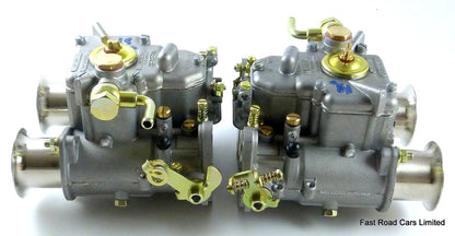 LOTUS TWINCAM BIG VALVE WEBER 40 DCOE 151  MATCHED PAIR CARBURETTORS +ADJ LEVER